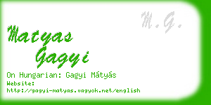 matyas gagyi business card